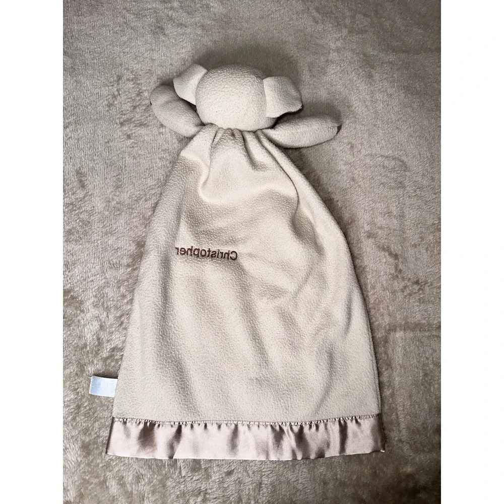 Komet Creations Lovey Security‎ Blanket Embroidered Christopher Brown Dog